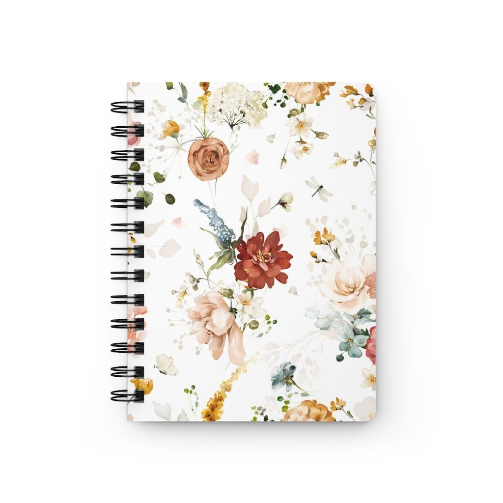 Cuaderno de espiral de jardín de 150 páginas a rayas