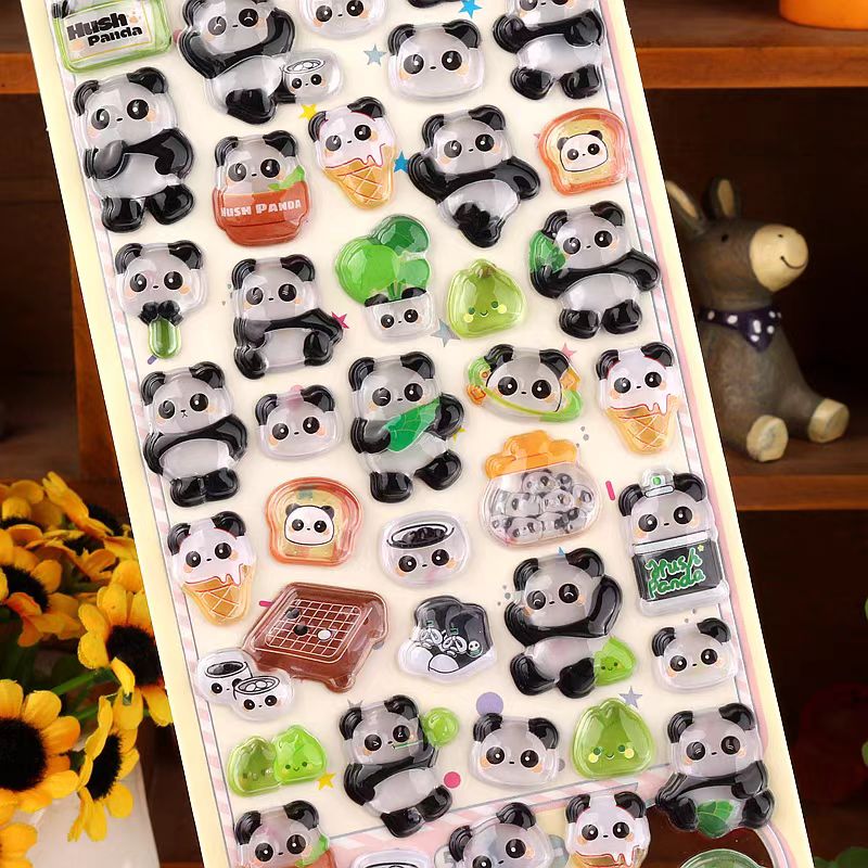 Pegatina Epoxi Panda 3D